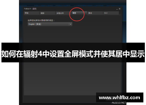 如何在辐射4中设置全屏模式并使其居中显示